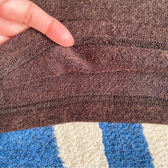 🤎 LILA KASS BROWN WOOL BLEND TURTLENECK LONG SLEEVE LOOSE FIT DRESS! - Picture 11 of 13